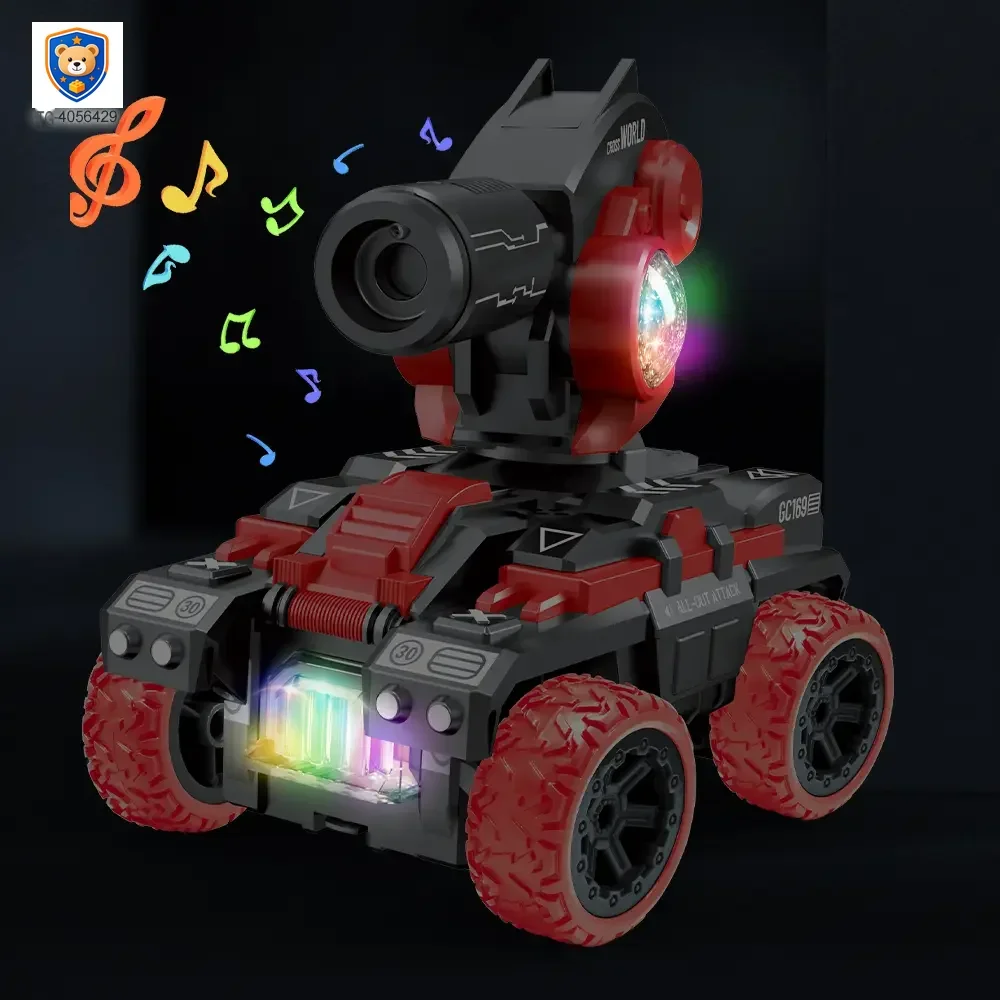 Remote Control Spray Tank Toy with 360° Turret, Mist Effect, and Battle Mode — product view 4