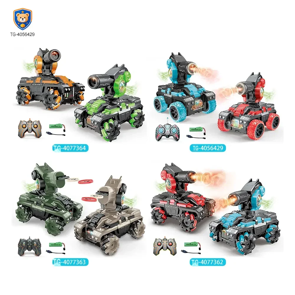 Remote Control Spray Tank Toy with 360° Turret, Mist Effect, and Battle Mode — product view 6