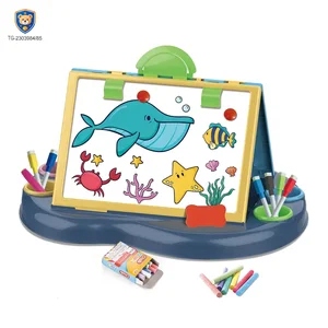 Bulk Kids Dual-Sided Painting Table with Chalkboard & Whiteboard