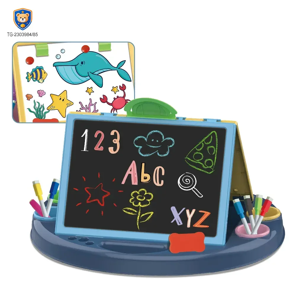 Bulk Kids Dual-Sided Painting Table with Chalkboard & Whiteboard — product view 4