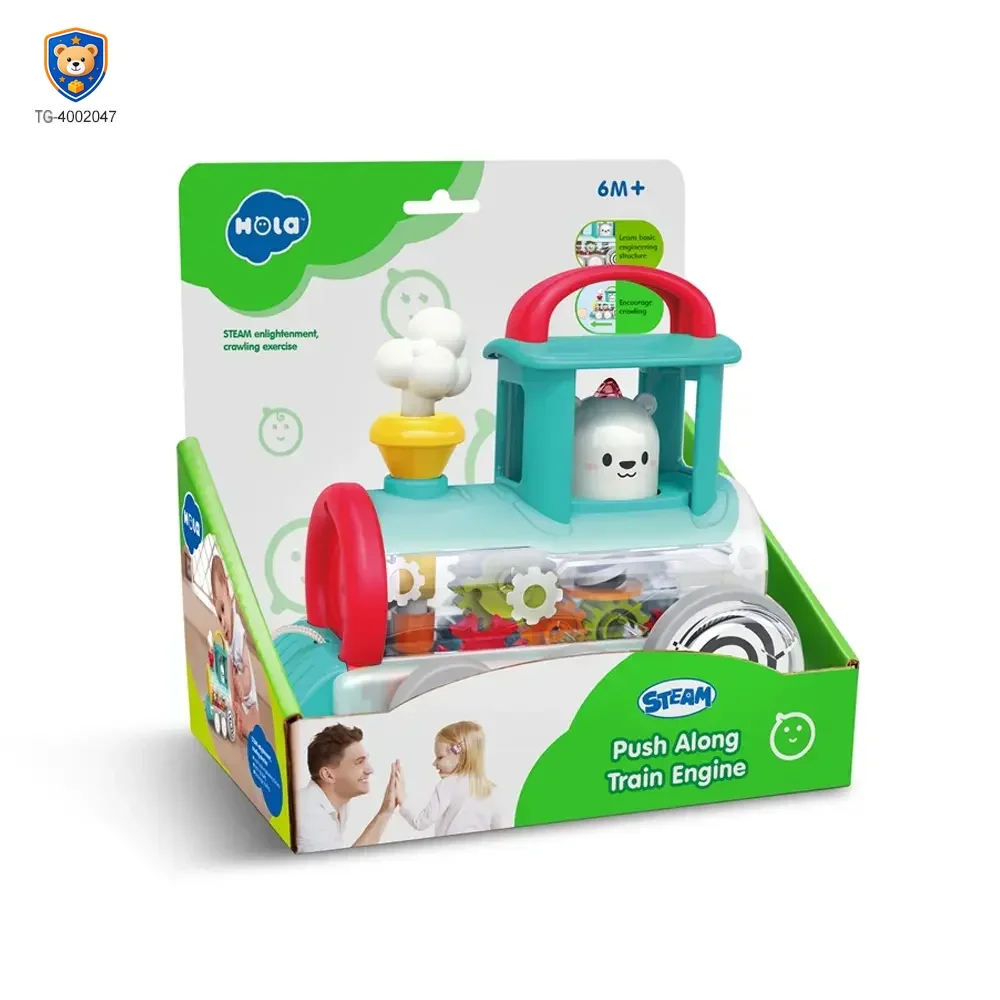 Push-Pull Small Train Toy With Smoke, Gears & Rotating Bead — product view 6