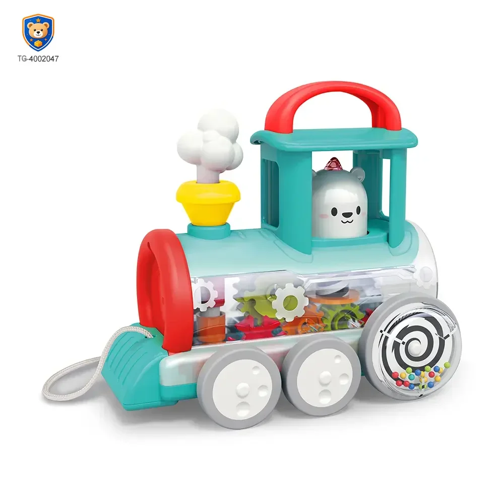 Push-Pull Small Train Toy With Smoke, Gears & Rotating Bead — product view 8