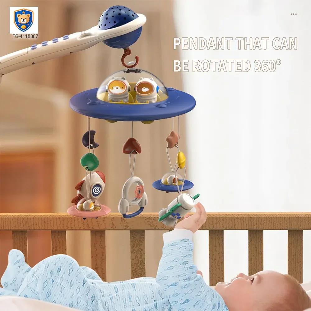 Soothing Space Bed Bell with Star Projection, Music, and Rotating Pendant — product view 3