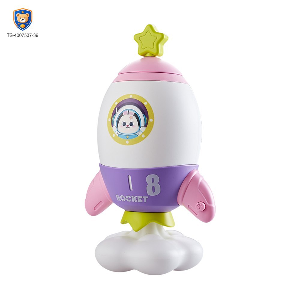 Rocket Piggy Bank Toy with Night Light — product view 1