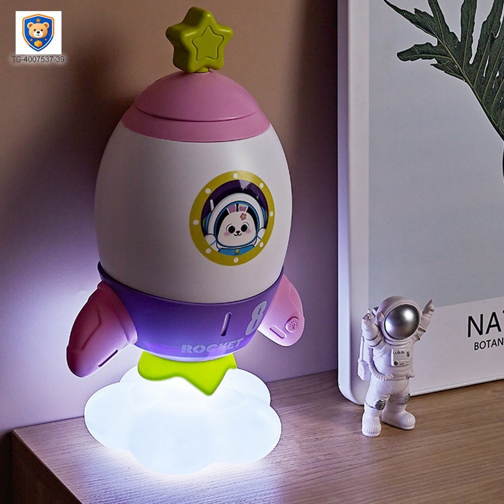 Rocket Piggy Bank Toy with Night Light — product view 4