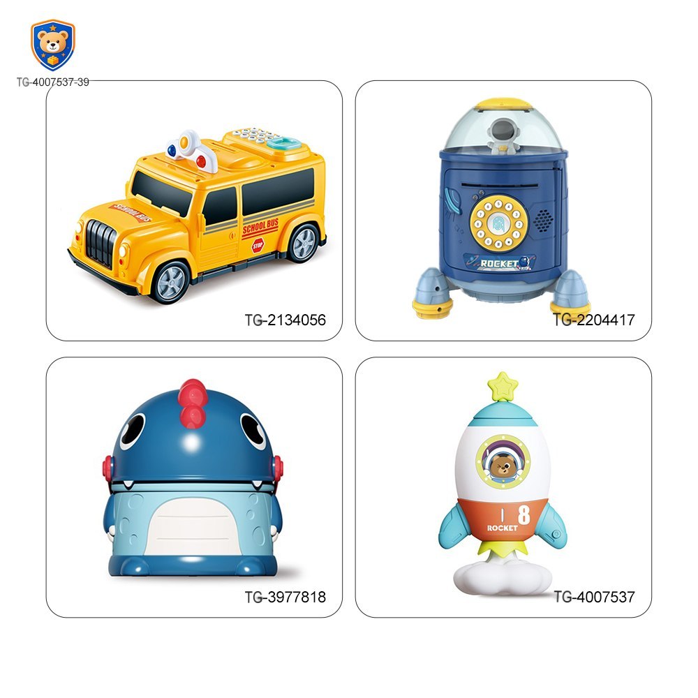 Rocket Piggy Bank Toy with Night Light — product view 8