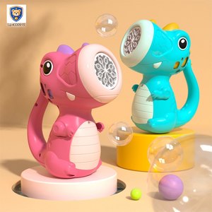 Cute Dinosaur Bubble Machine with Lights & Music