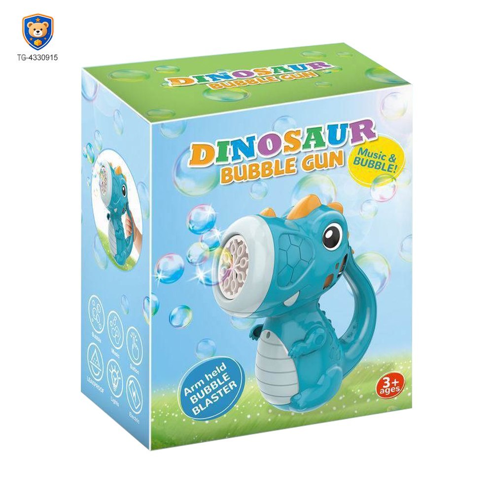 Cute Dinosaur Bubble Machine with Lights & Music — product view 6