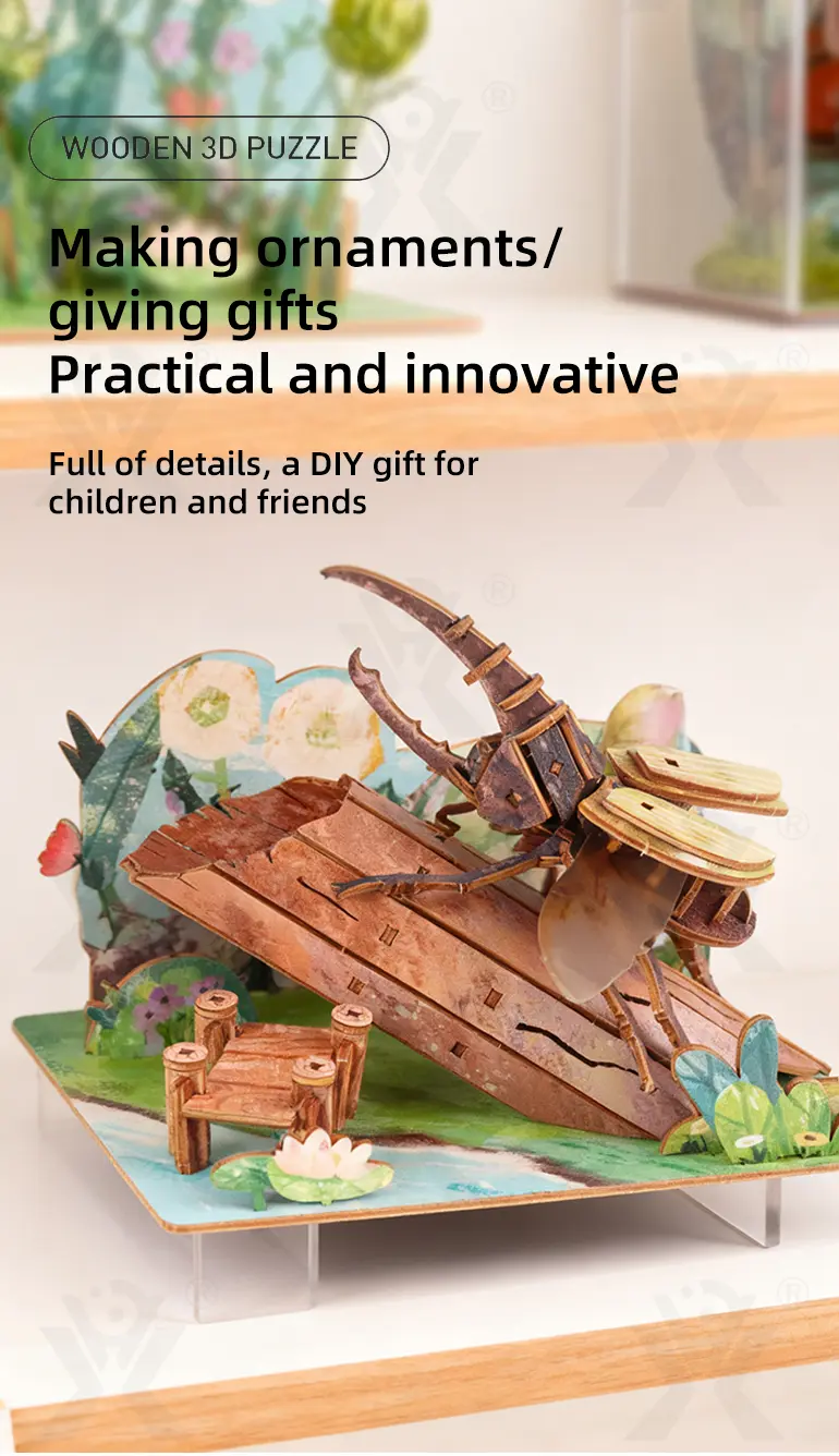 3D Insect Wooden Puzzle Supplier, STEM Toy– Improves Creativity and Fine Motor Skills (TG427584902) — product detail panel 5