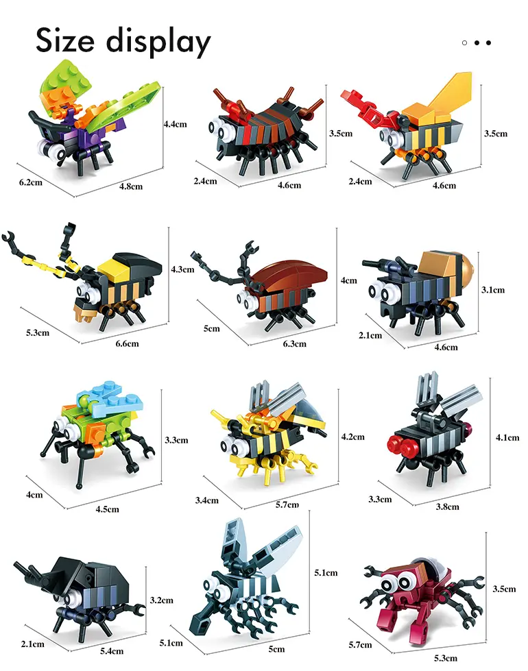 Insect Set Building Bricks For Kids Creative Playing (TG1625160) — product detail panel 6