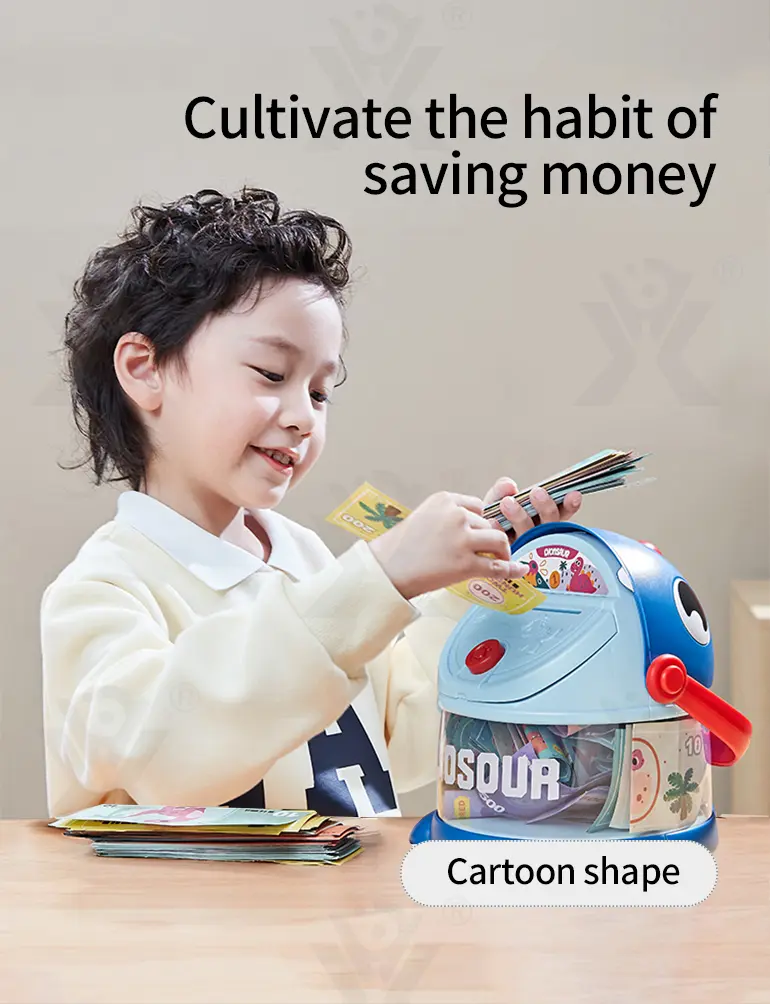 Dinosaur Piggy Bank, Transparent Deposit Box With a Wish Book, ABS Material (TG3977830) — product detail panel 2