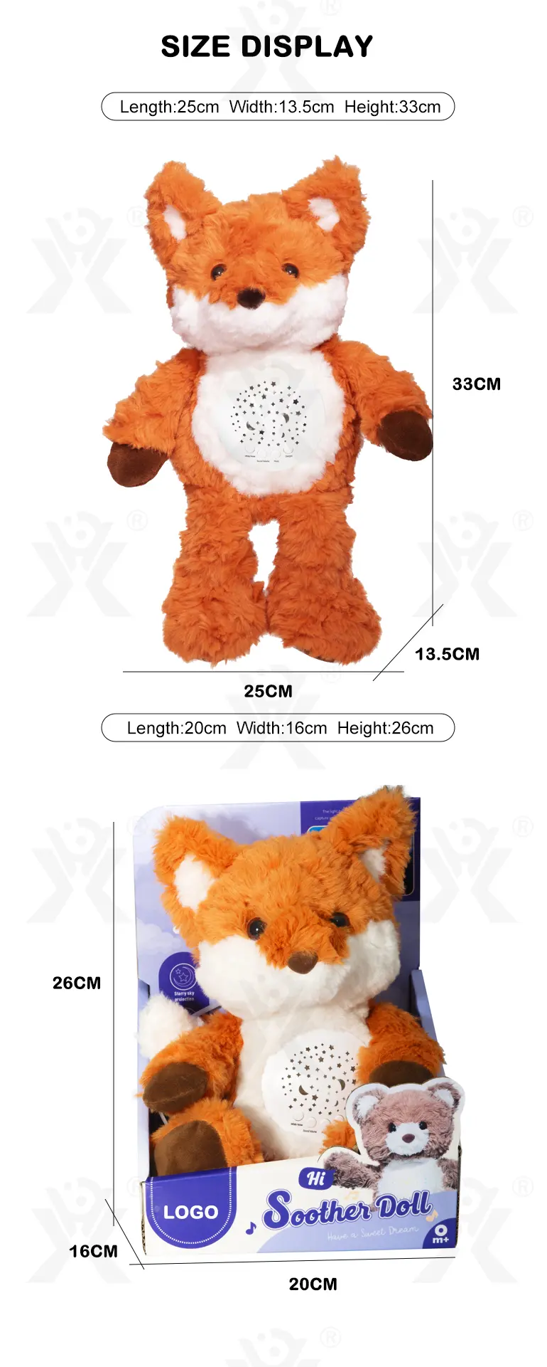Music Soothes Plush Toy Within Starry Projection, White Noise, Music Loop, Voice IC Detachable For Cleaning (TG4866236) — product detail panel 8