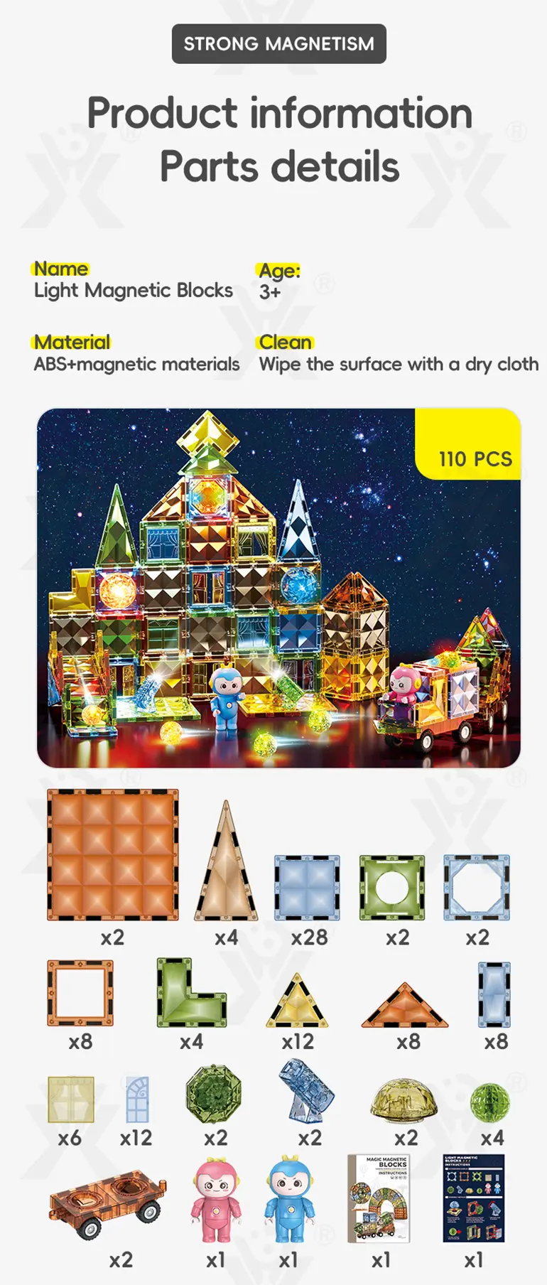 Luminescent Magnetic Bricks (TG4193968) — product detail panel 12