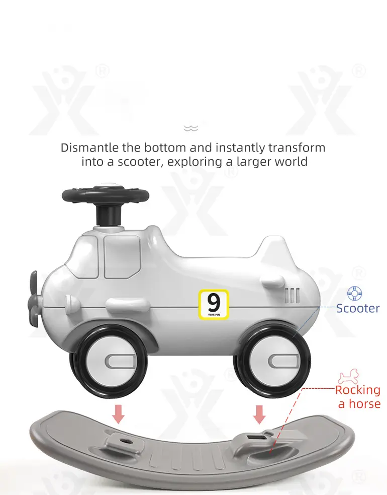 2-in-1 Rocking Horse & Scooter Toy, 3 Years and Up (TG4077353) — product detail panel 2