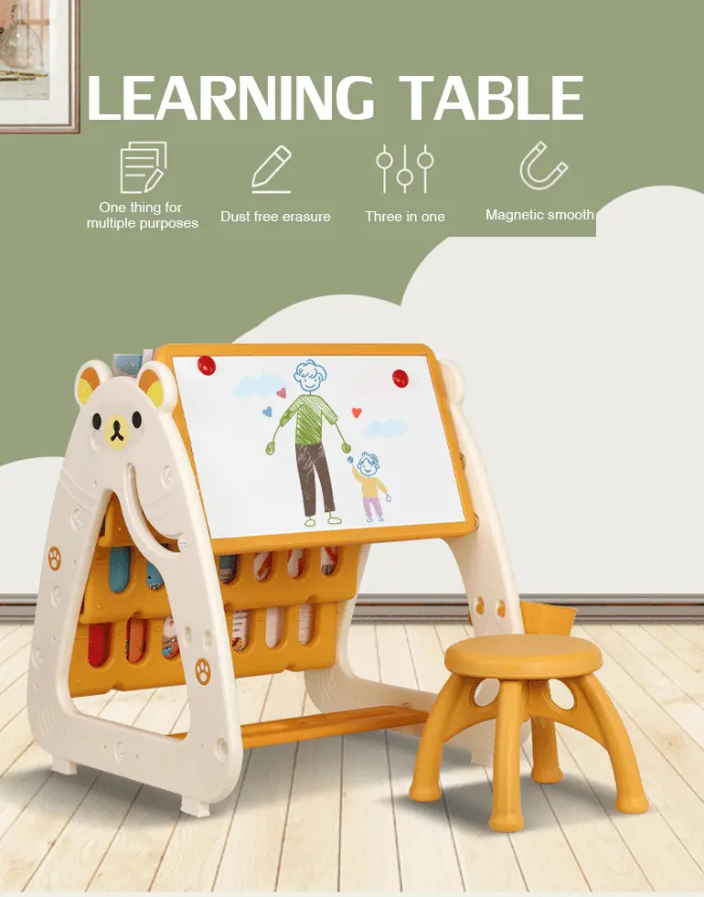 3-in-1 Study Table for Kids, Desk, Drawing Board & Bookshelf (TG2320339) — product detail panel 1