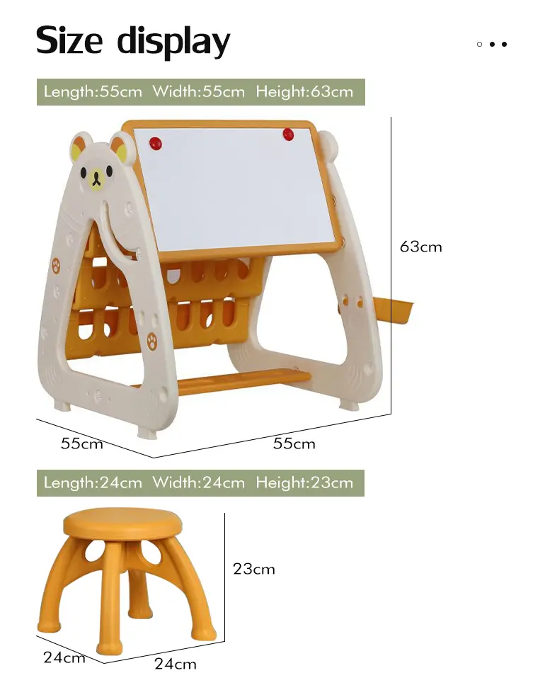 3-in-1 Study Table for Kids, Desk, Drawing Board & Bookshelf (TG2320339) — product detail panel 5