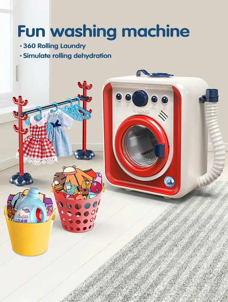 Simulation Washing Machine Toy For Kids, Pretend Play Set (TG2268981) — product detail panel 1
