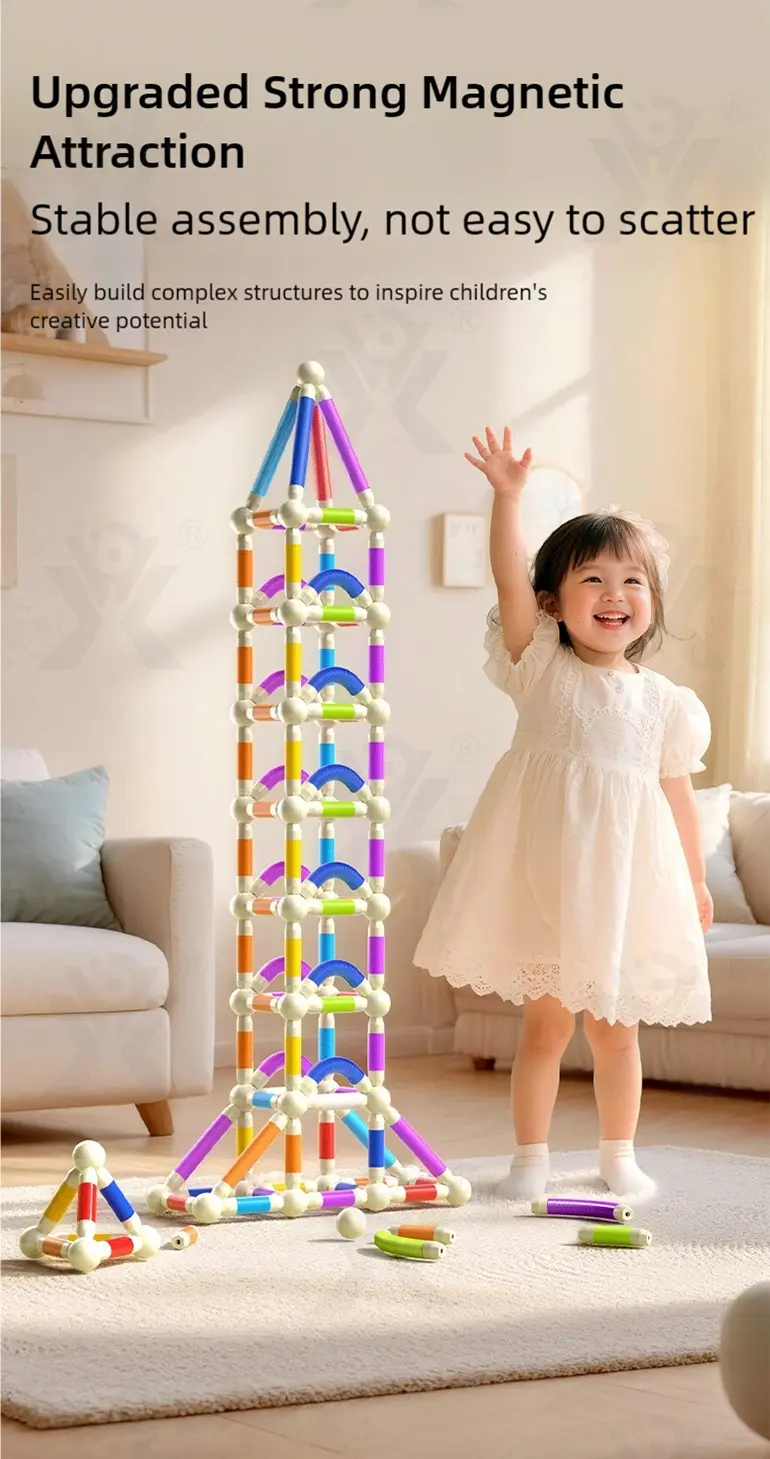 Telescopic Magnetic Rod Toys, 720° Rotation, 2D/3D Buildings Available (TG4990386) — product detail panel 3