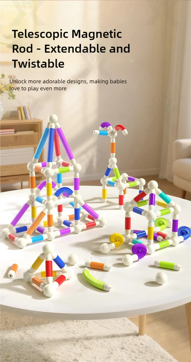 Telescopic Magnetic Rod Toys, 720° Rotation, 2D/3D Buildings Available (TG4990386) — product detail panel 4