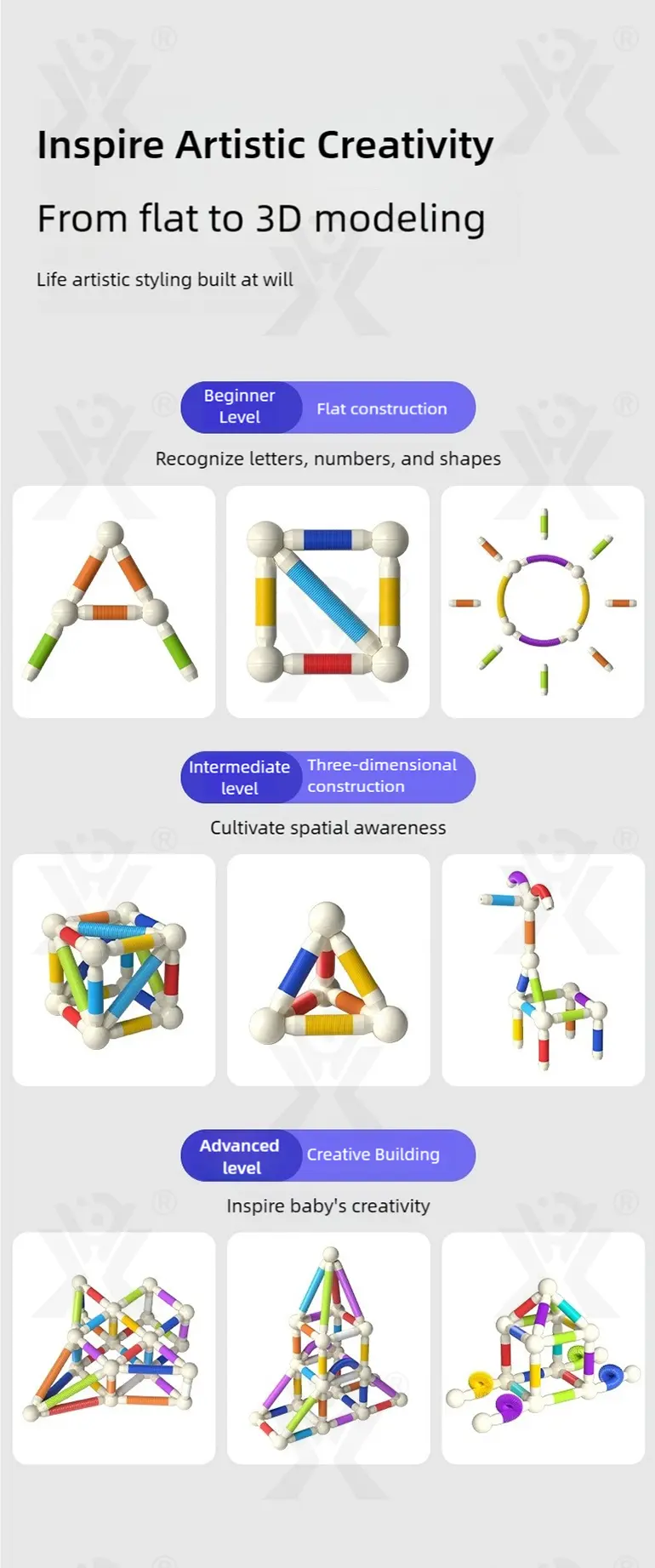 Telescopic Magnetic Rod Toys, 720° Rotation, 2D/3D Buildings Available (TG4990386) — product detail panel 7