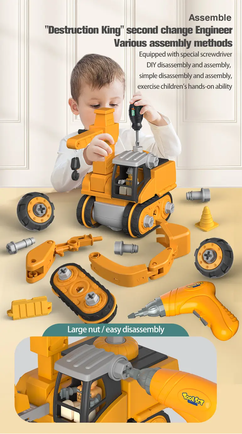3-in-1 Track Excavator Toy, Engineering Vehicle (TG2269465) — product detail panel 2