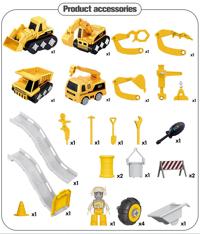 3-in-1 Track Excavator Toy, Engineering Vehicle (TG2269465) — product detail panel 3