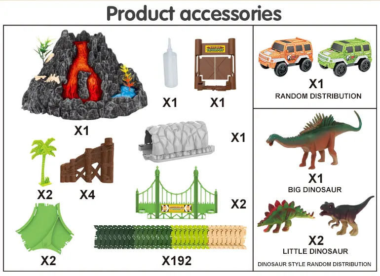Volcano Dinosaur Track Toy, Spray and Light (TG2266512) — product detail panel 2