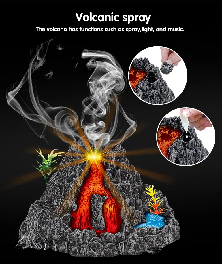 Volcano Dinosaur Track Toy, Spray and Light (TG2266512) — product detail panel 3