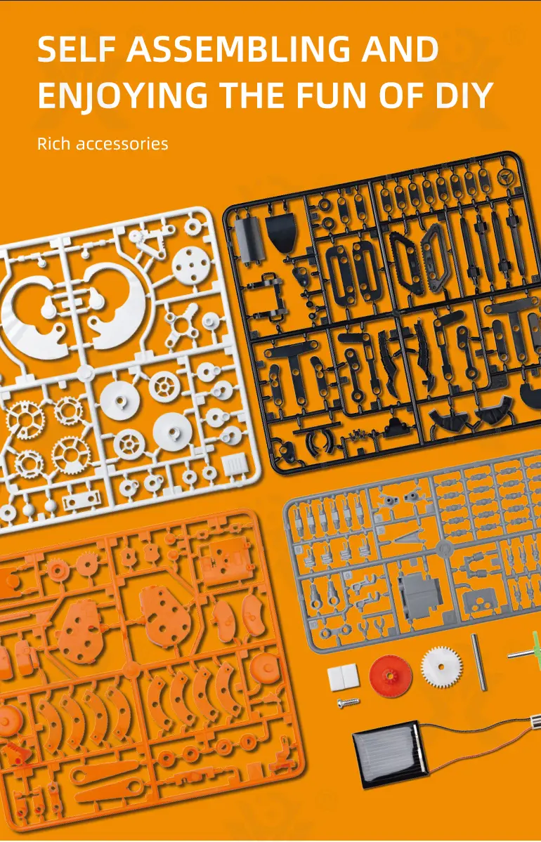7-in-1 Solar Robot Toy, Solar Powered, Transform to Different Shapes, DIY Funs (TG3969410) — product detail panel 4