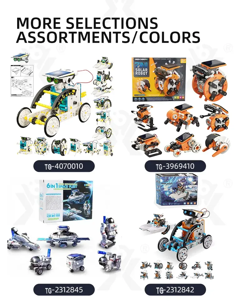 7-in-1 Solar Robot Toy, Solar Powered, Transform to Different Shapes, DIY Funs (TG3969410) — product detail panel 5