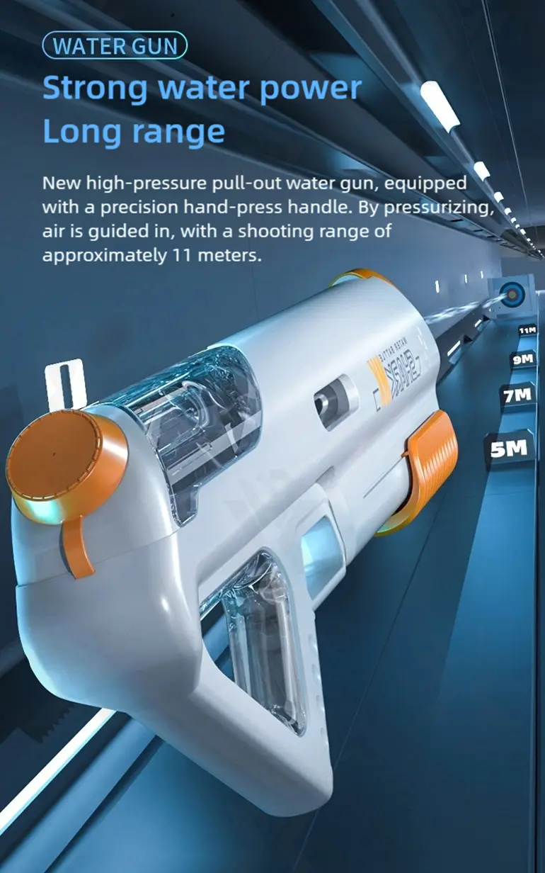 High-pressure Water Gun With Futuristic Space Appearance, 11M Range, Leak-Proof, Water Bottle Compliment (TG5024648) — product detail panel 6
