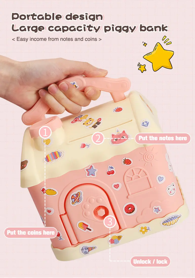 Treasure House Piggy Bank, Portable (TG2297621) — product detail panel 3