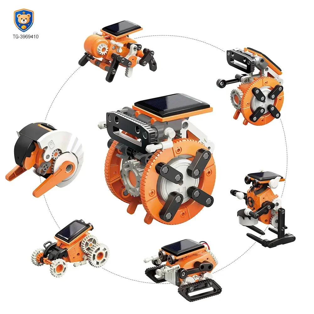 7-in-1 Solar Robot Toy, Solar Powered, Transform to Different Shapes, DIY Funs — product view 3