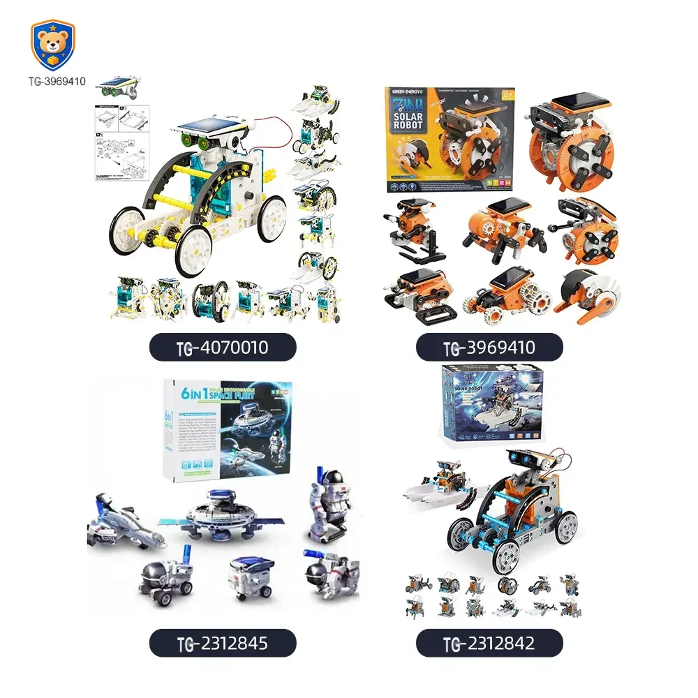 7-in-1 Solar Robot Toy, Solar Powered, Transform to Different Shapes, DIY Funs — product view 5