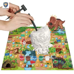 2-in-1 Painted Dinosaur Toy, Dig & Model Kit