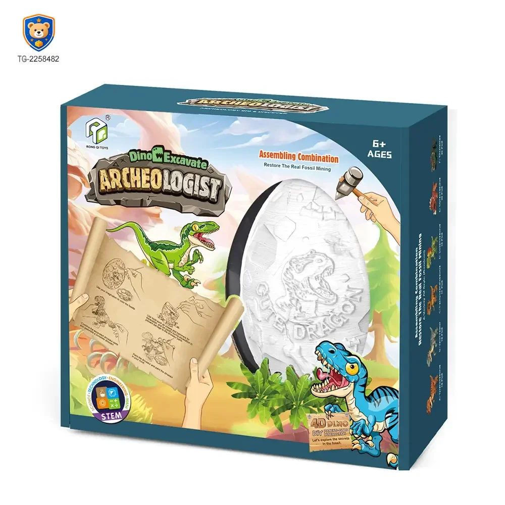 2-in-1 Painted Dinosaur Toy, Dig & Model Kit — product view 5