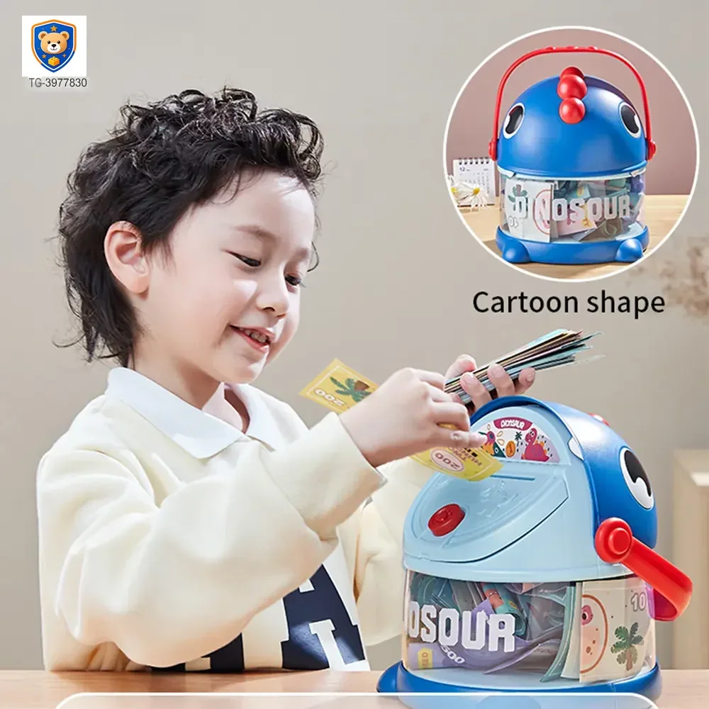 Dinosaur Piggy Bank, Transparent Deposit Box With a Wish Book, ABS Material — product view 6