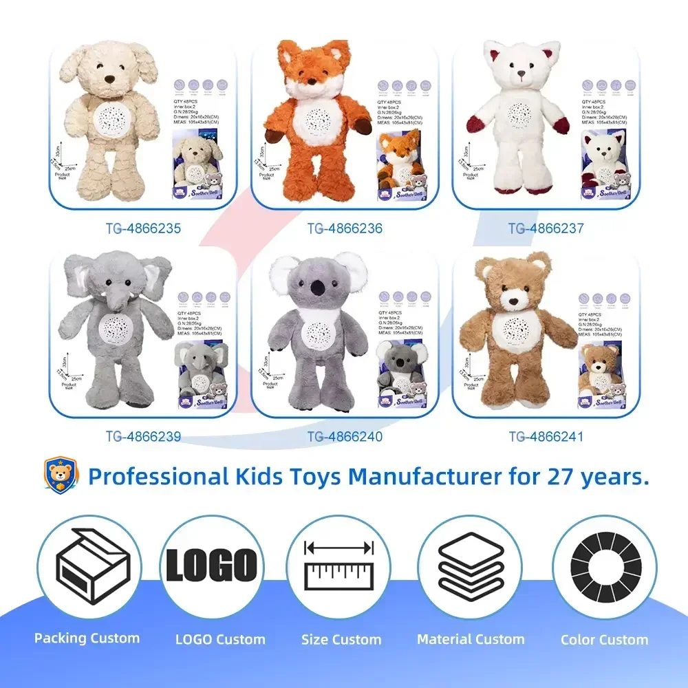 Music Soothes Plush Toy Within Starry Projection, White Noise, Music Loop, Voice IC Detachable For Cleaning — product view 6