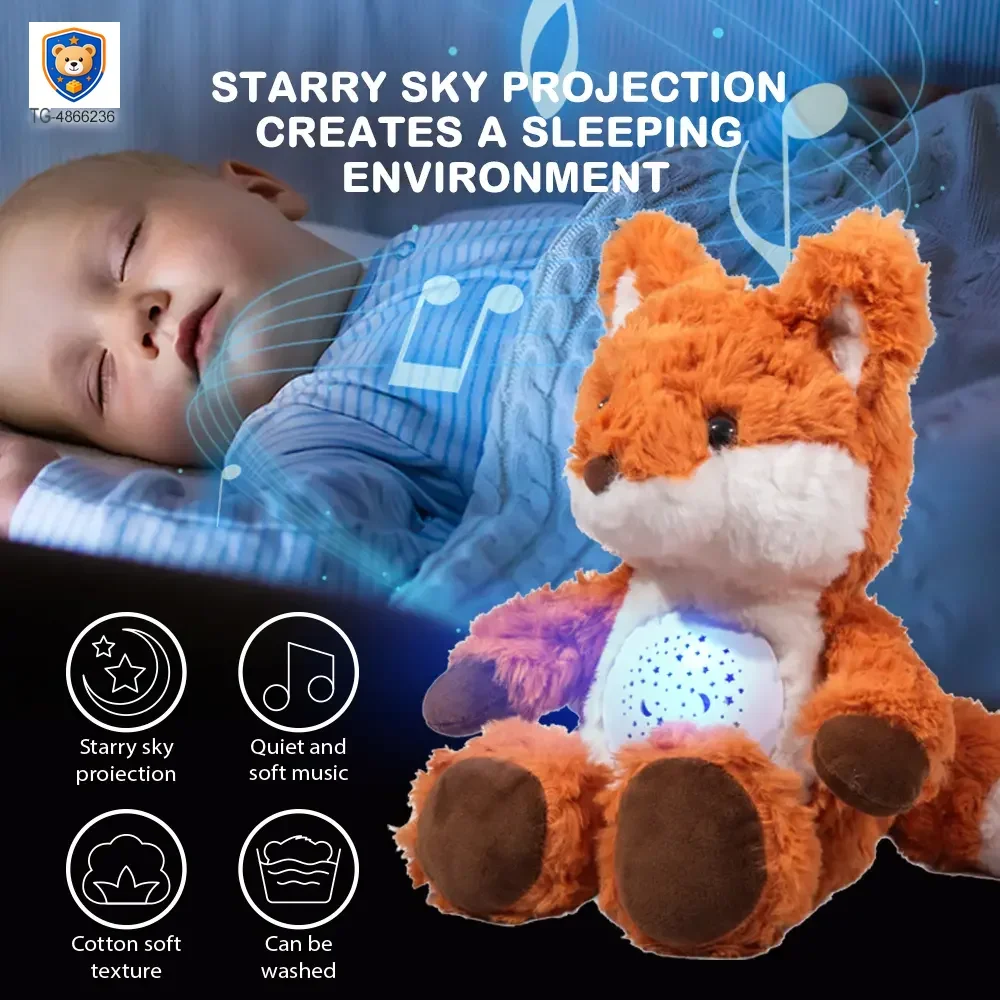 Music Soothes Plush Toy Within Starry Projection, White Noise, Music Loop, Voice IC Detachable For Cleaning — product view 2