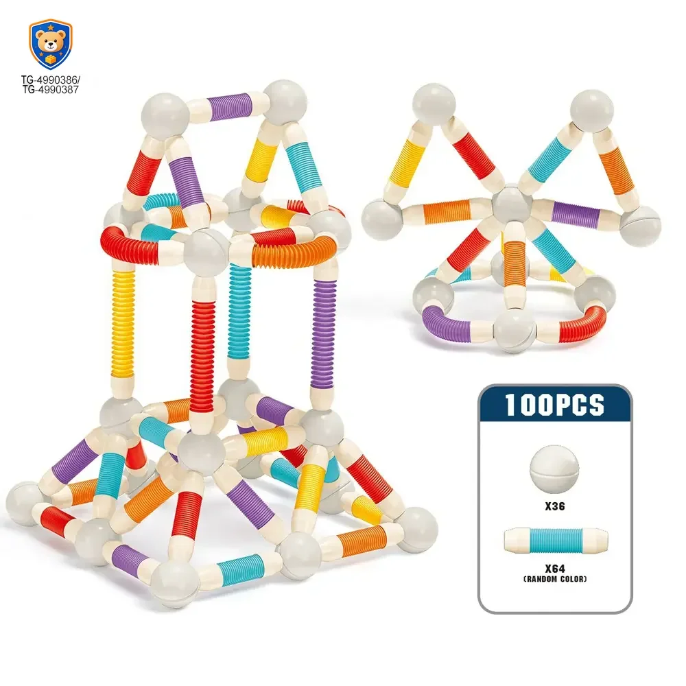 Telescopic Magnetic Rod Toys, 720° Rotation, 2D/3D Buildings Available — product view 1