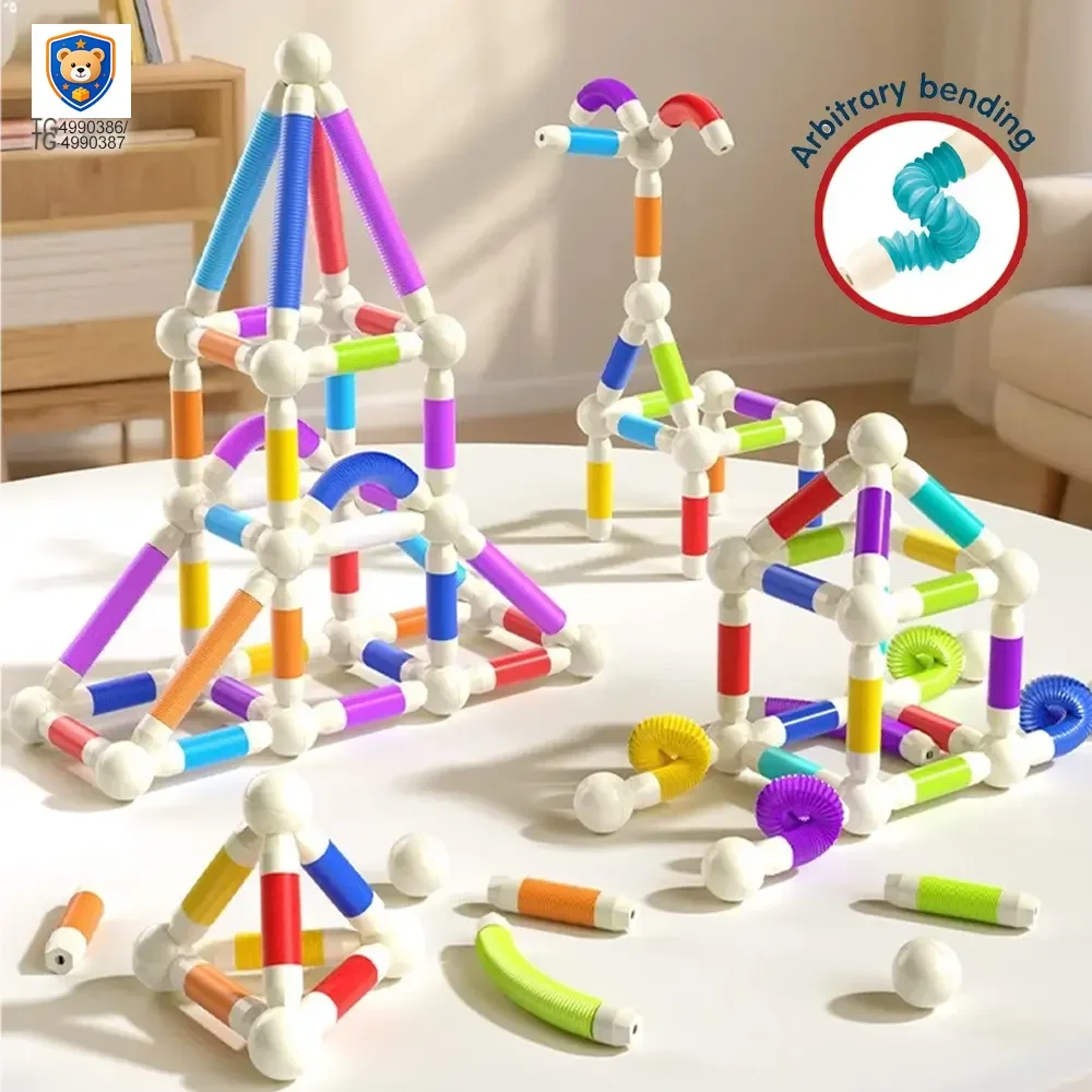 Telescopic Magnetic Rod Toys, 720° Rotation, 2D/3D Buildings Available — product view 5