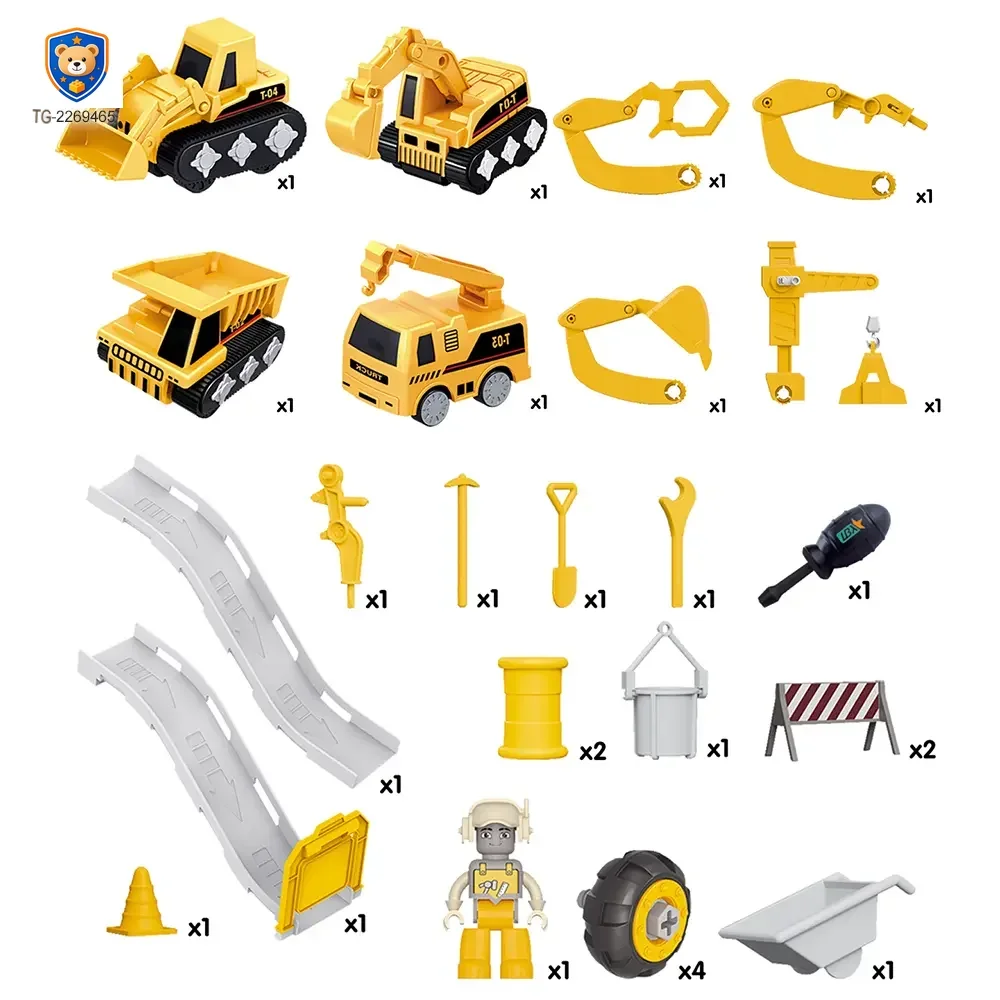 3-in-1 Track Excavator Toy, Engineering Vehicle — product view 3