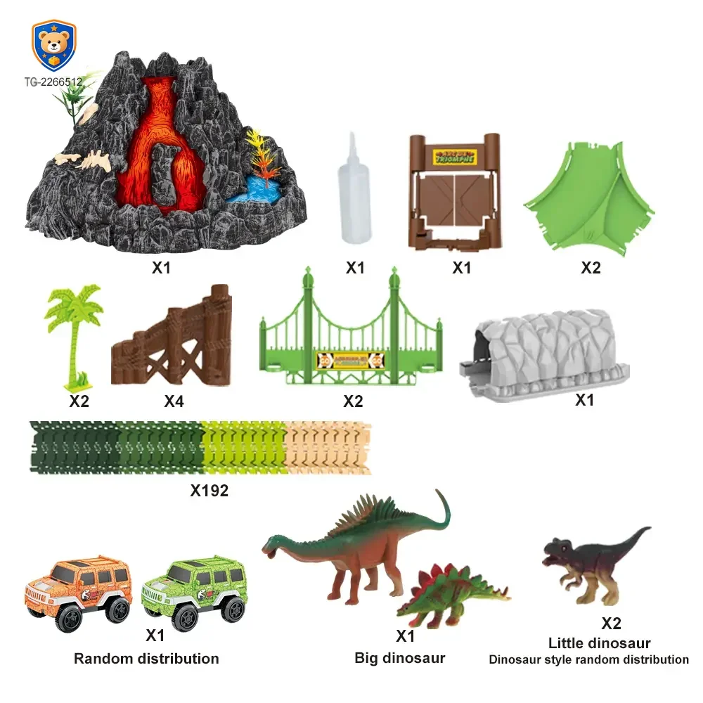 Volcano Dinosaur Track Toy, Spray and Light — product view 2