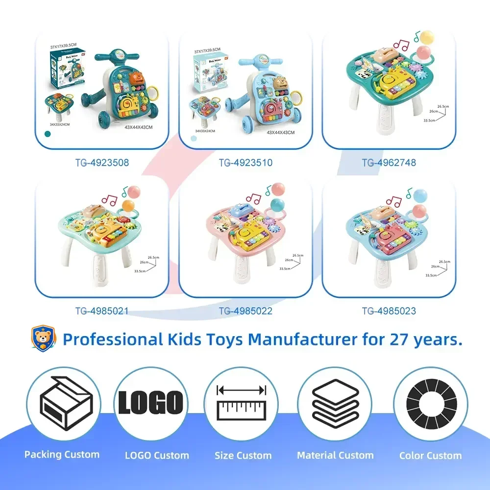 2-in-1 Baby Gaming Table Toy, 8 Activities, Sounds and Lights — product view 7