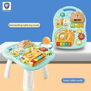2-in-1 Baby Gaming Table Toy, 8 Activities, Sounds and Lights