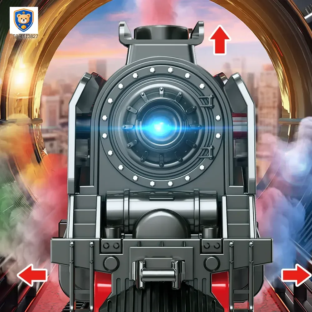 Retro Electric Train Toy, Steam Spray Effect — product view 2