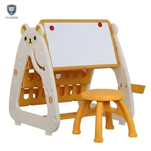 3-in-1 Study Table for Kids, Desk, Drawing Board & Bookshelf