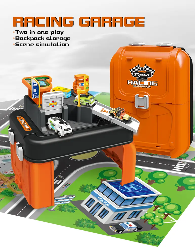 Parking Lot Backpack Toy Set, Diecast Racing (TG2294523) — product detail panel 1