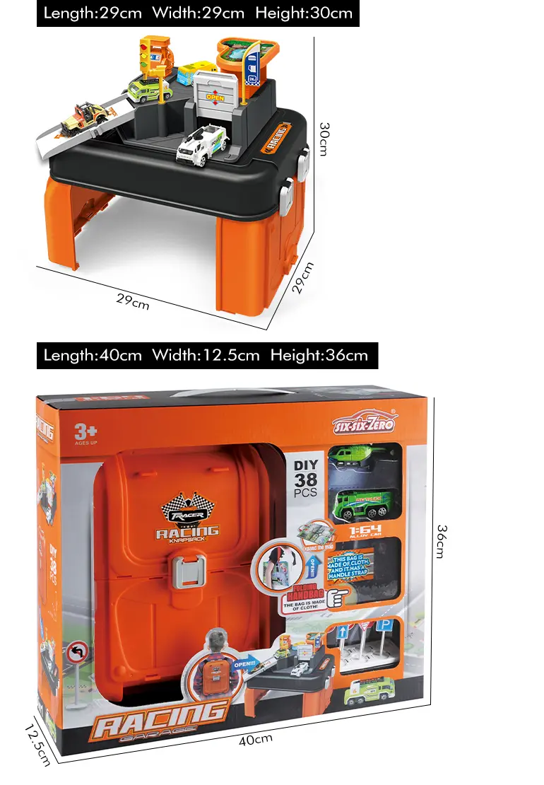 Parking Lot Backpack Toy Set, Diecast Racing (TG2294523) — product detail panel 6