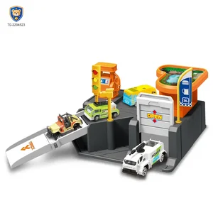 Parking Lot Backpack Toy Set, Diecast Racing